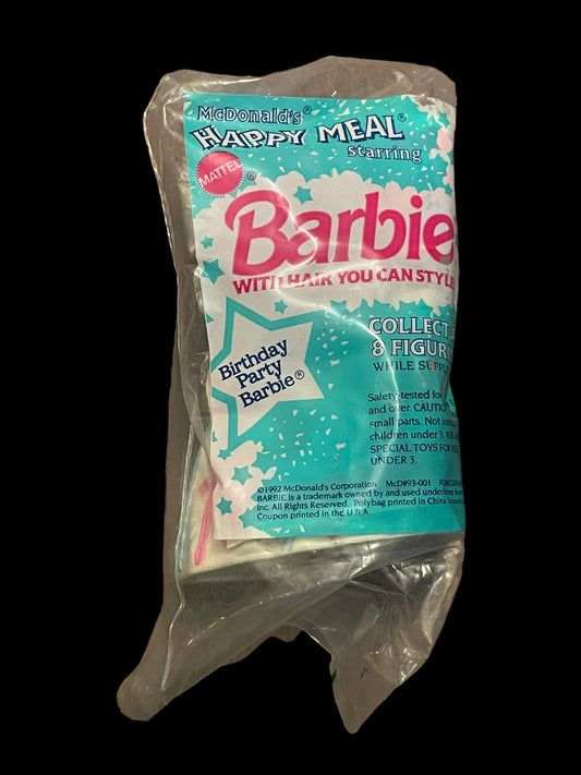 1992 Barbie Birthday Party Barbie McDonald's Happy Meal Toy