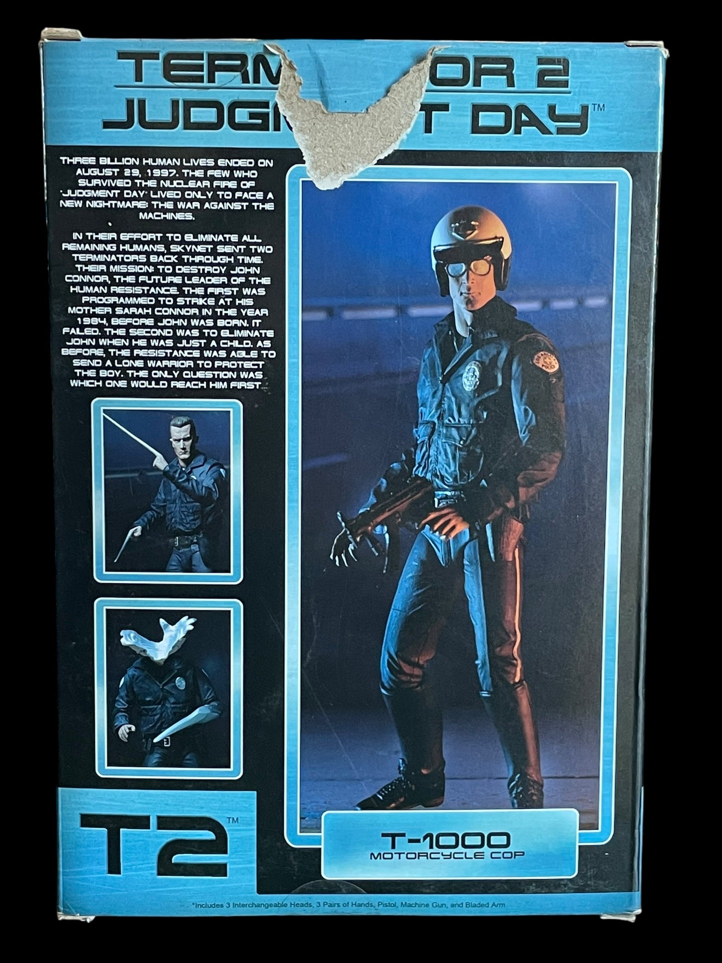 NECA Terminator 2 Judgement Day T-1000 Motorcycle Cop Action Figure New