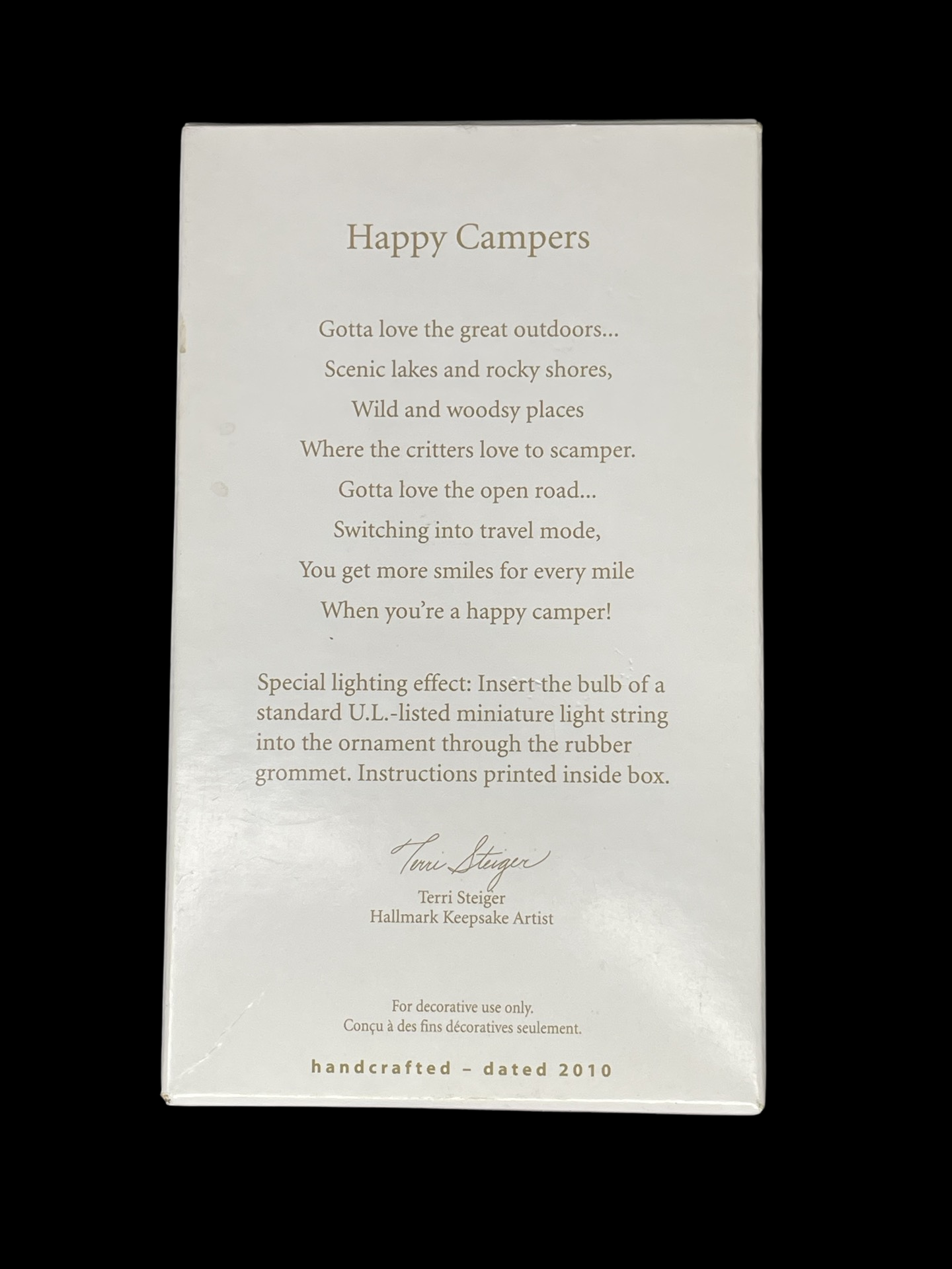 2010 Hallmark Keepsake Ornament Happy Campers