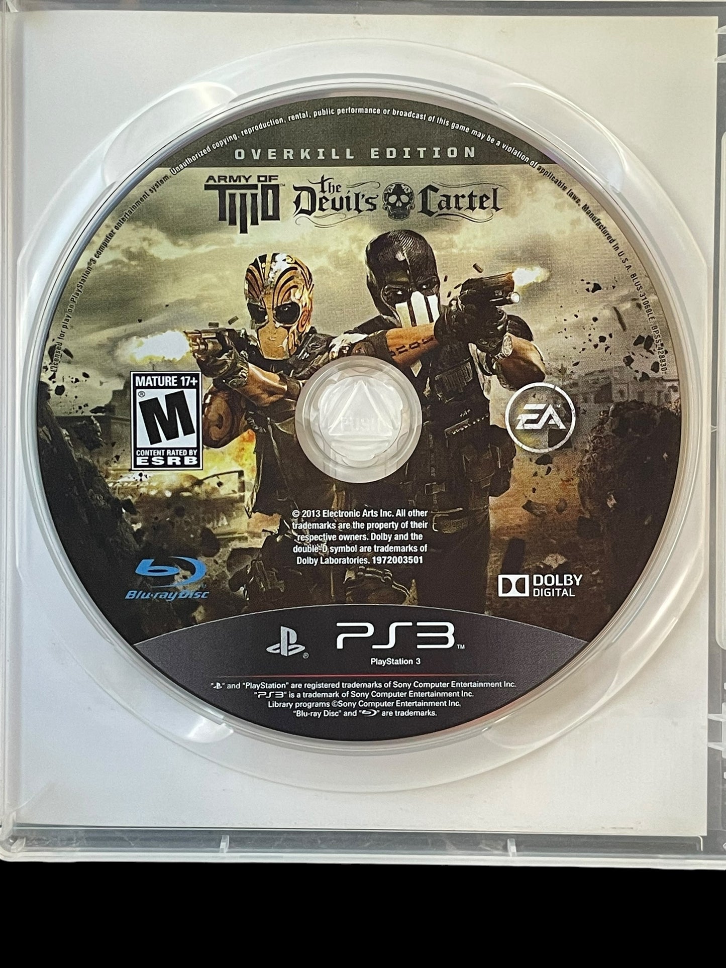 2013 Army of Two The Devil's Cartel Sony PS3 Playstation 3 Complete Game