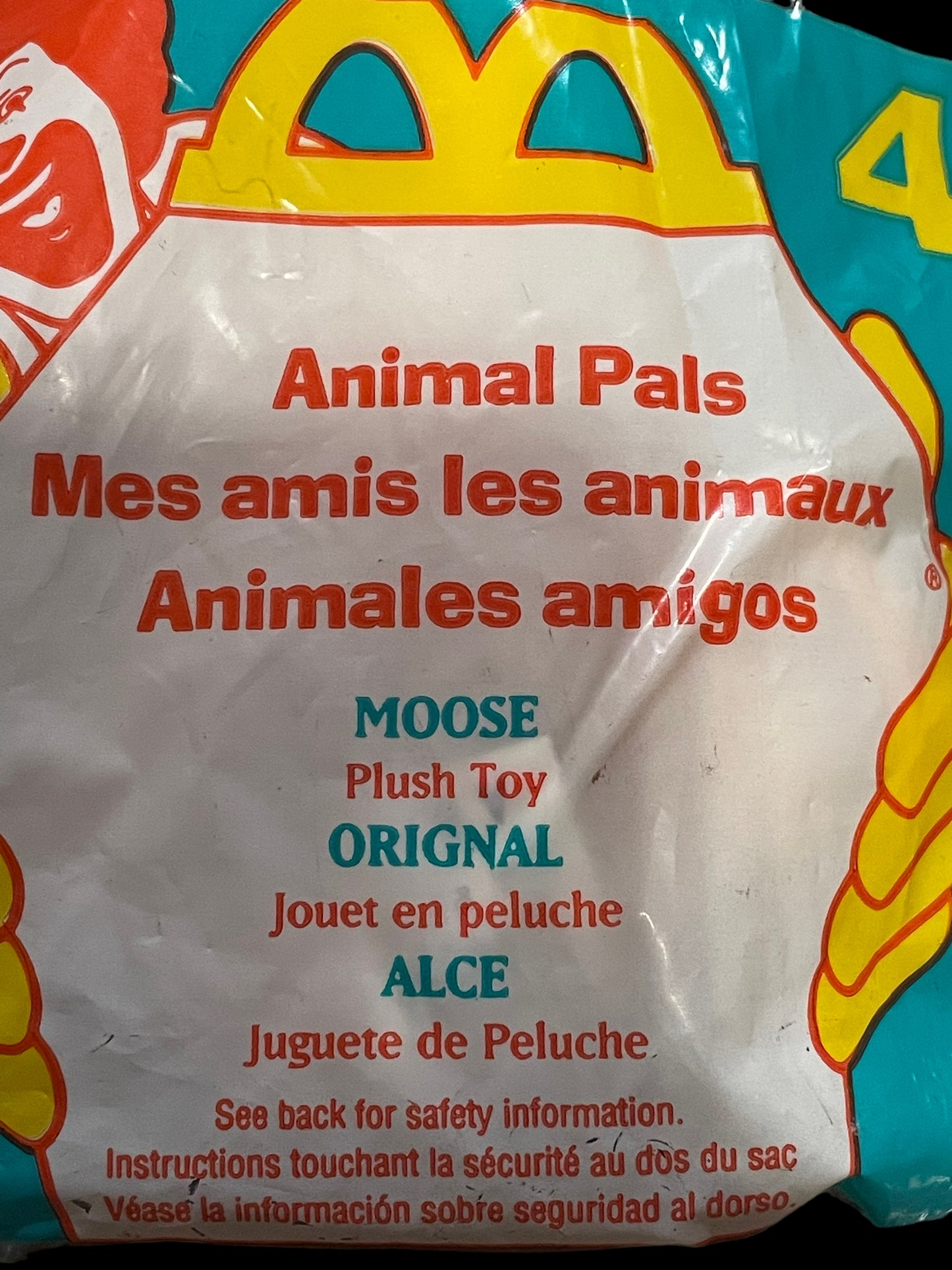 1997 Animal Pals Moose McDonald's Happy Meal Toy