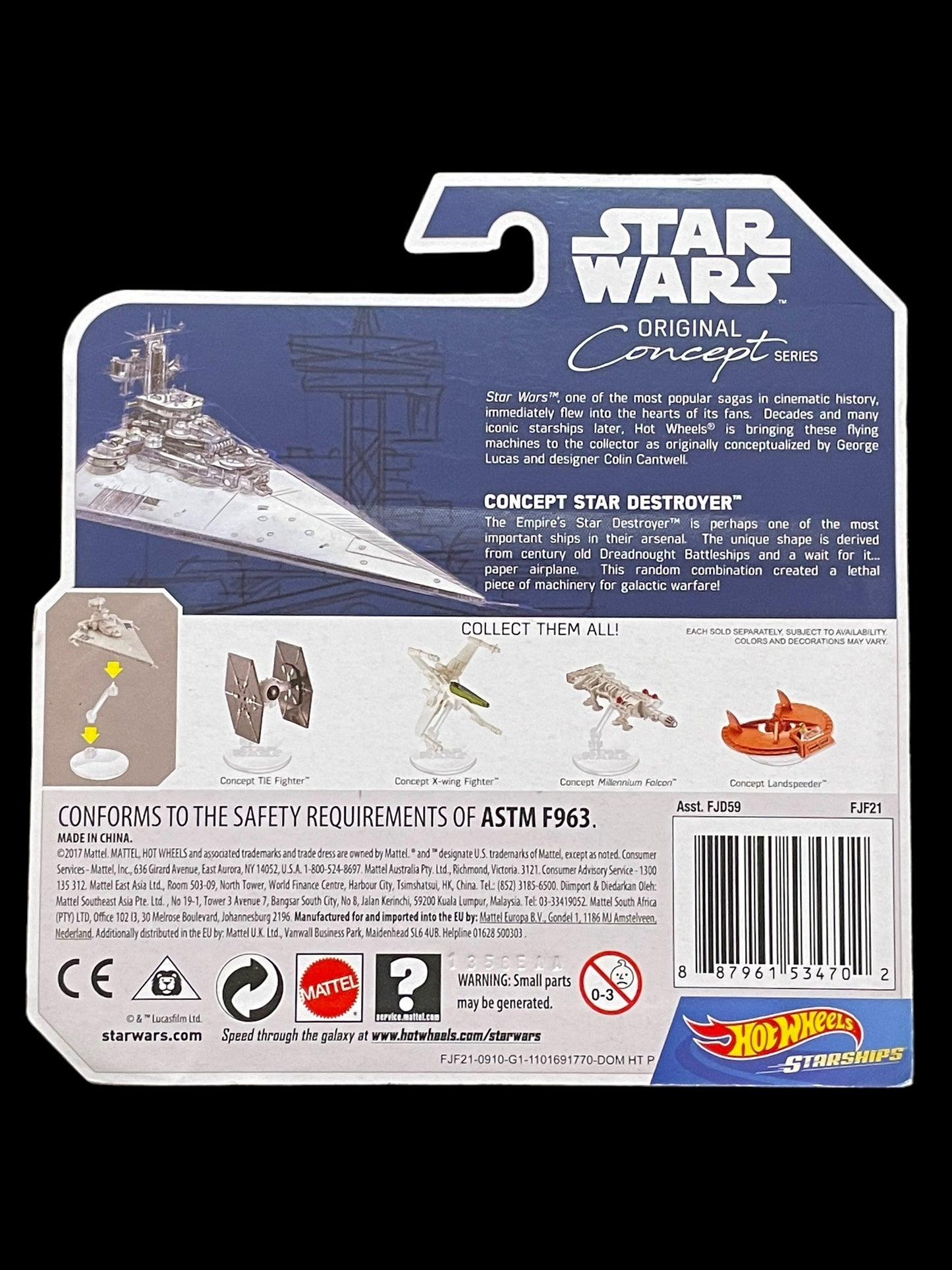 2017 Hot Wheels Star Wars Original Concept Series Concept Star Destroyer 4 of 5