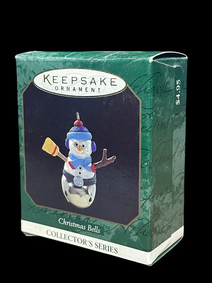 1997 Hallmark Keepsake Ornament Christmas Bells #3 Mini Snowman