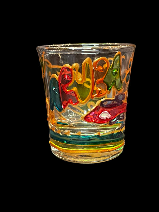 Aruba Hand Painted Shot Glass