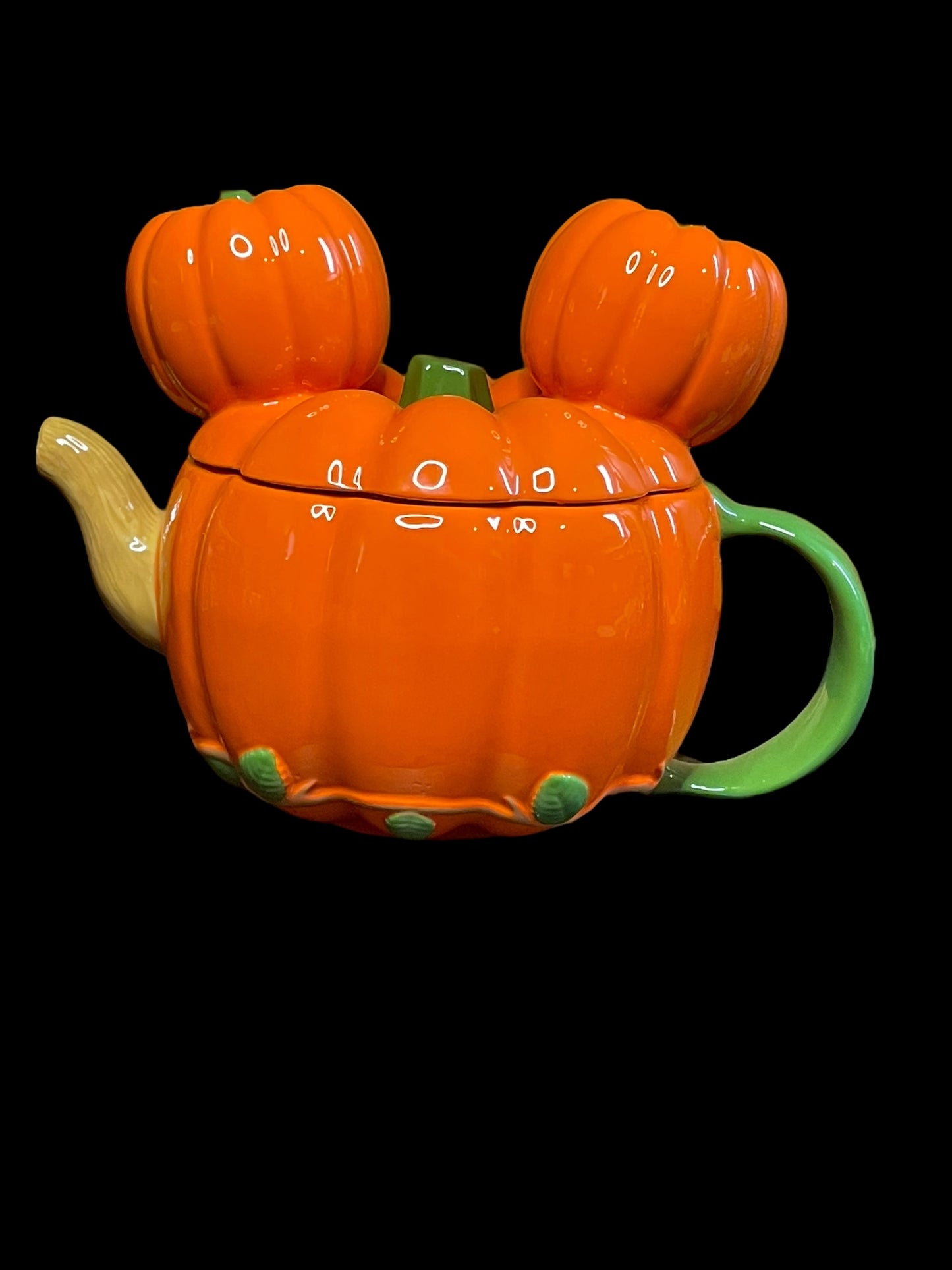 Disney Bioworld Sculpted Ceramic Mickey Pumpkin Tea Set