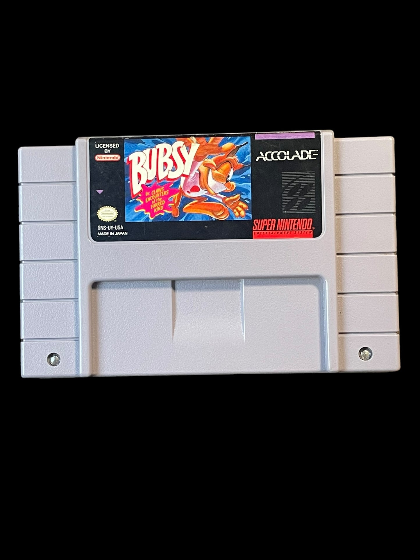 1993 Bubsy SNES Super Nintendo Entertainment System Cartridge Tested