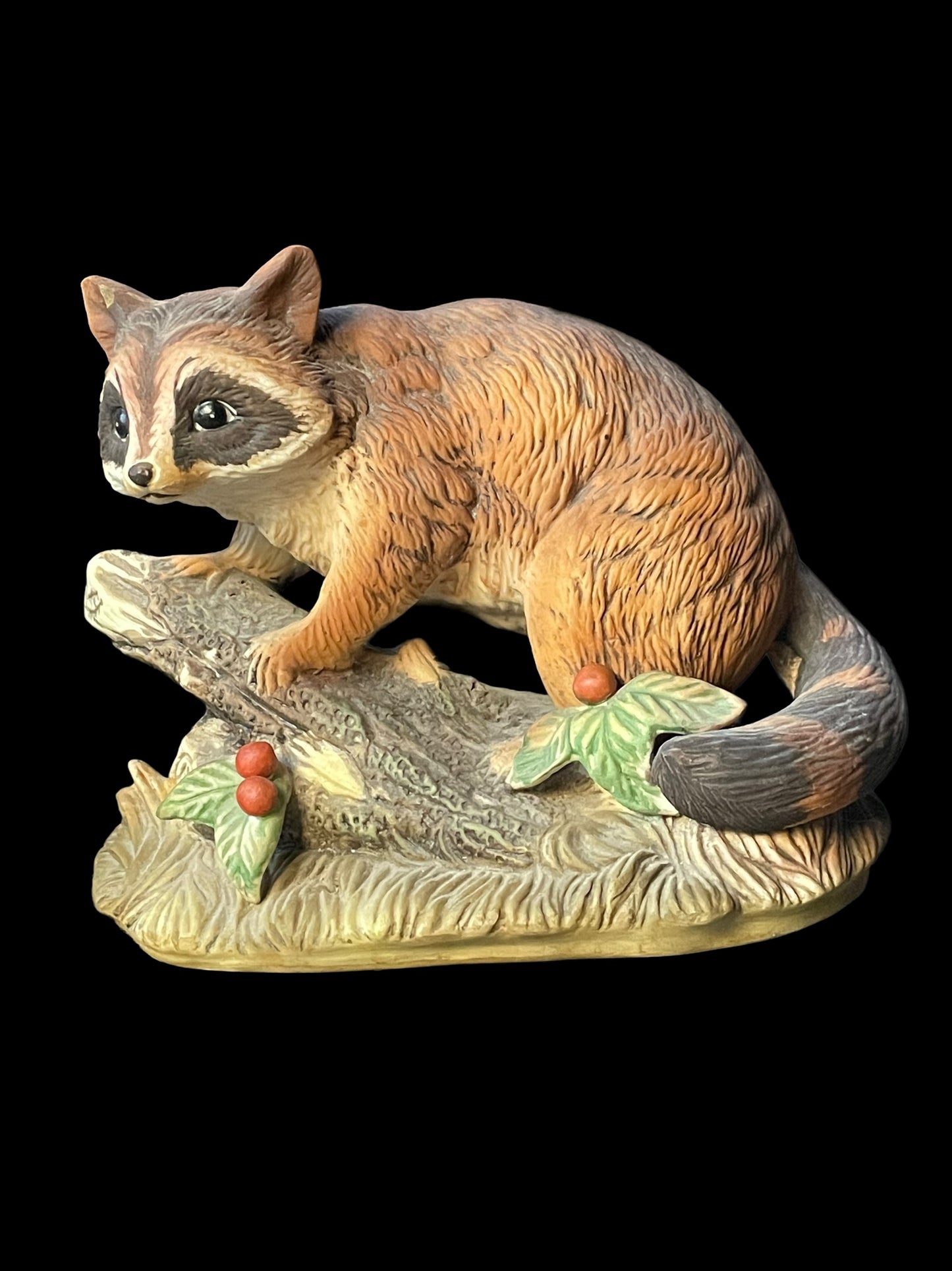 Masterpiece by Homco Hand Painted Porcelain Raccoon Figurine