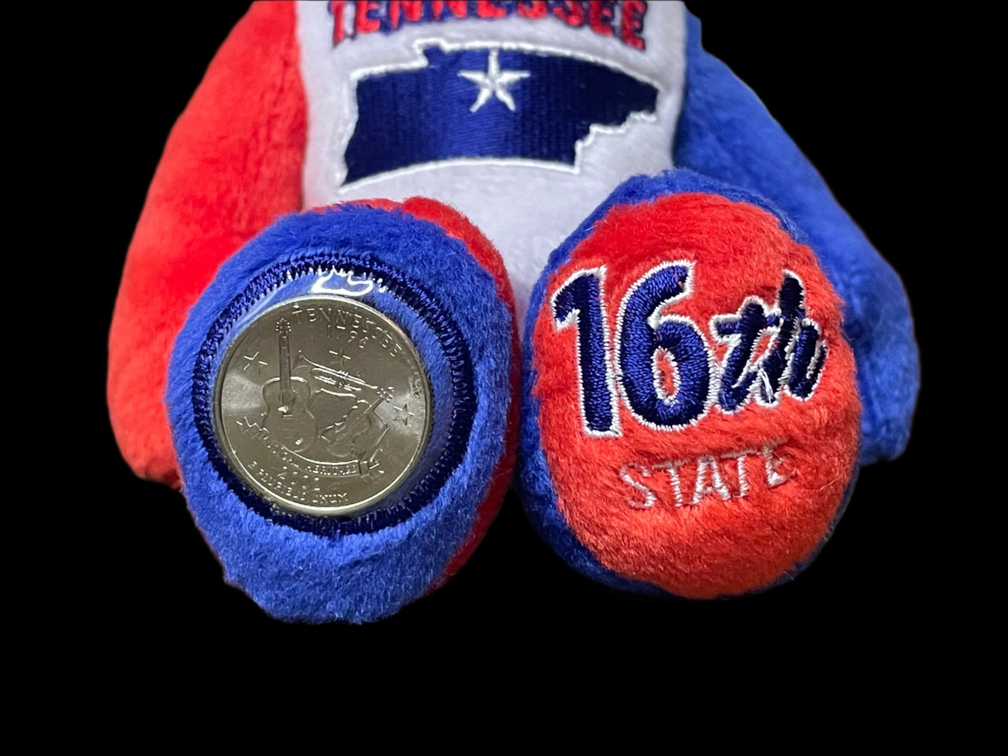 2002 Limited Treasures Tennessee State Quarter Coin Bean Bear Plush