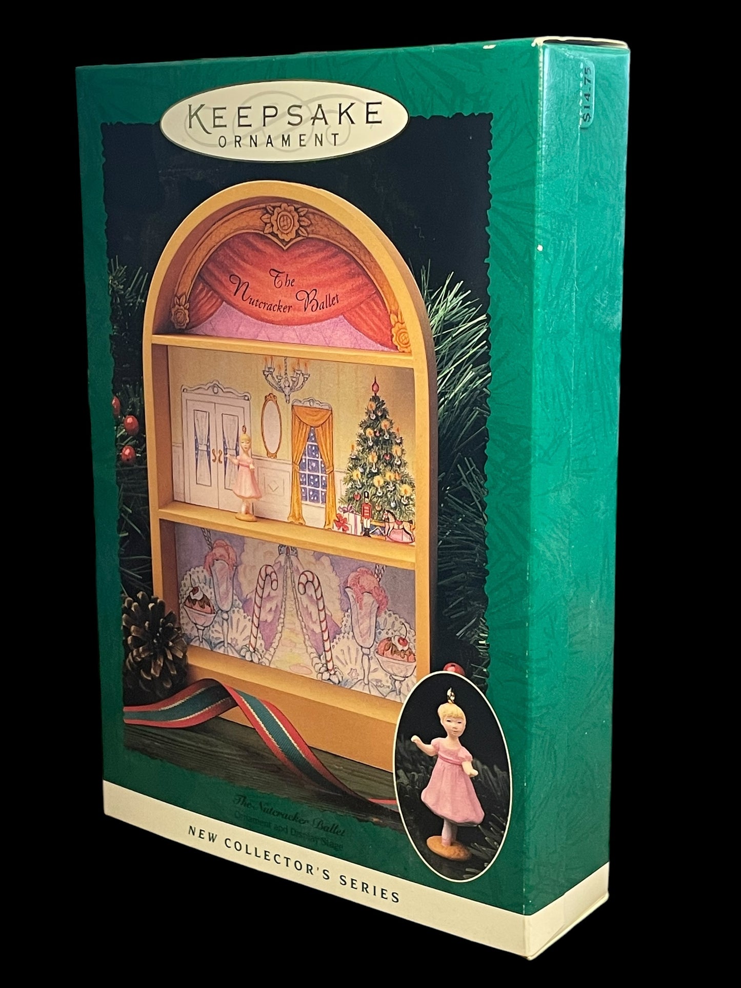 1996 Hallmark Keepsake Ornament Christmas Collector's Series #1 Nutcracker Ballet and Display Stage