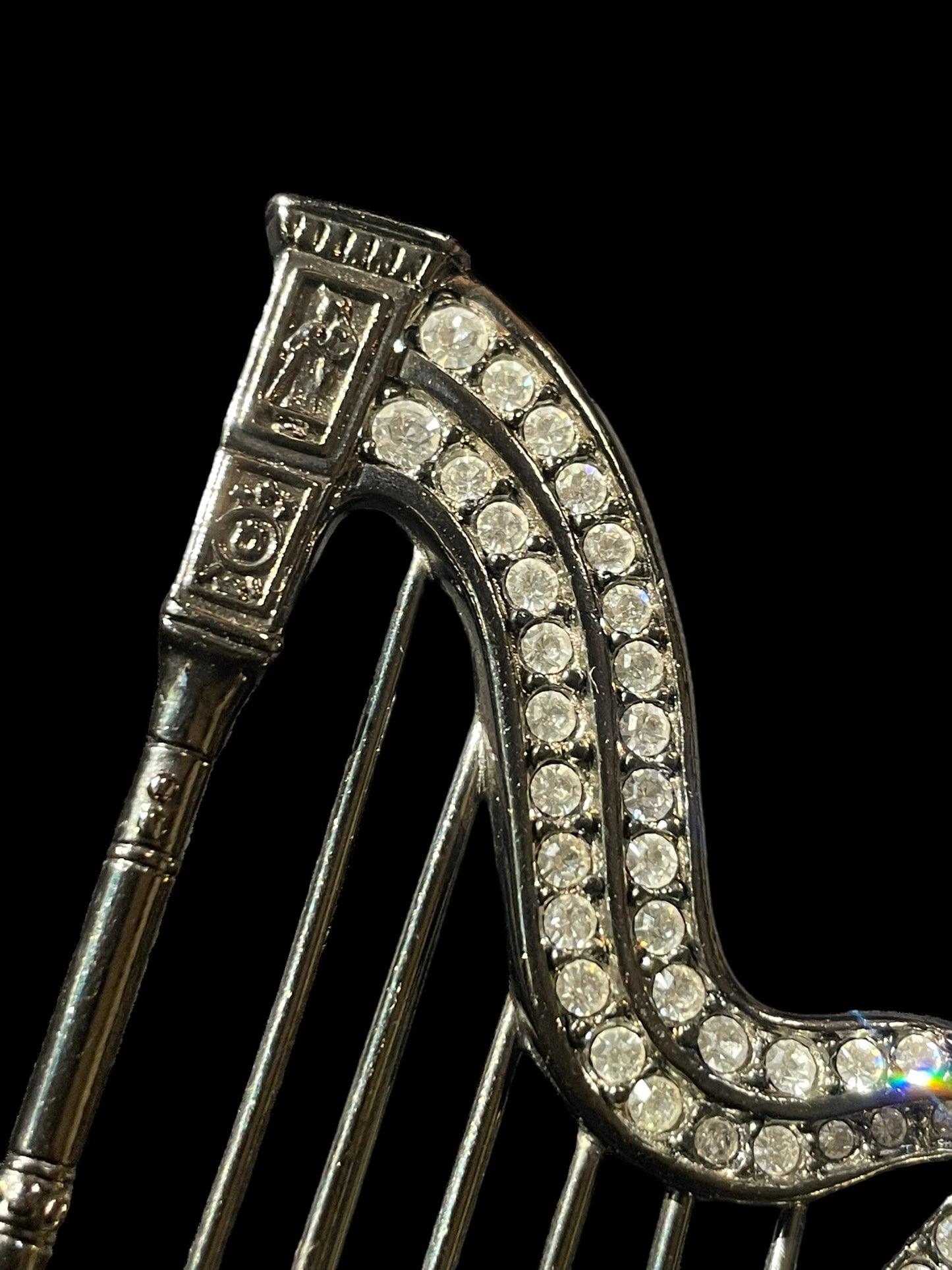 Vintage Givenchy Harp Brooch Pin