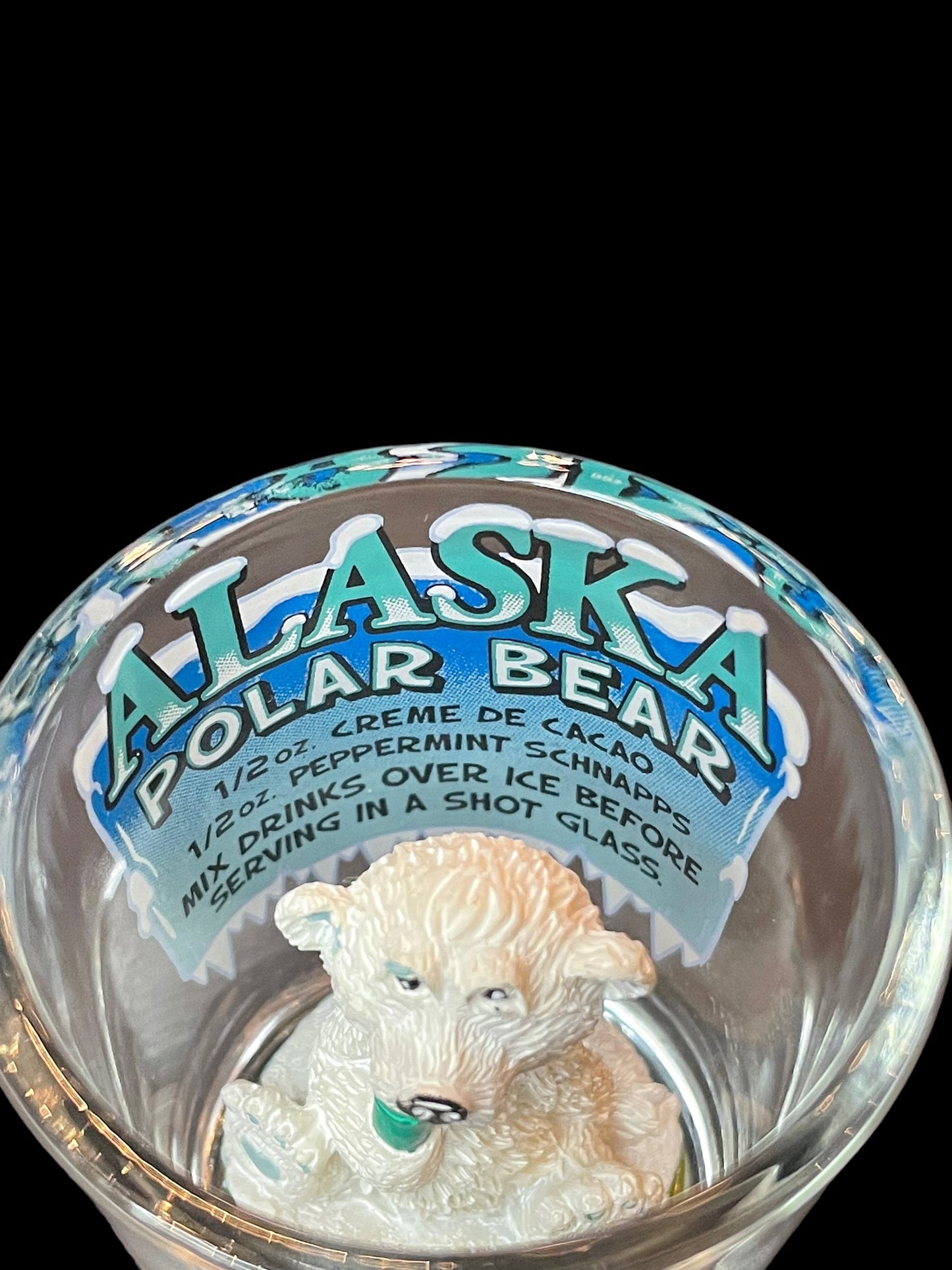 Alaska Polar Bear Recipe Shot Glass