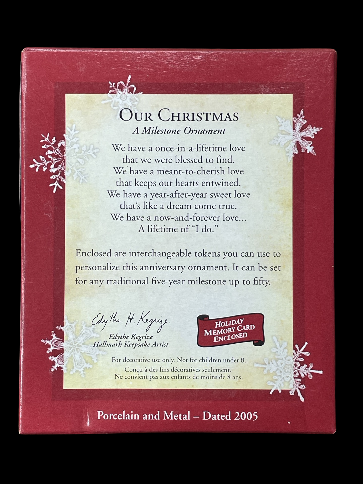 2005 Hallmark Keepsake Ornament Our Christmas A Milestone Ornament