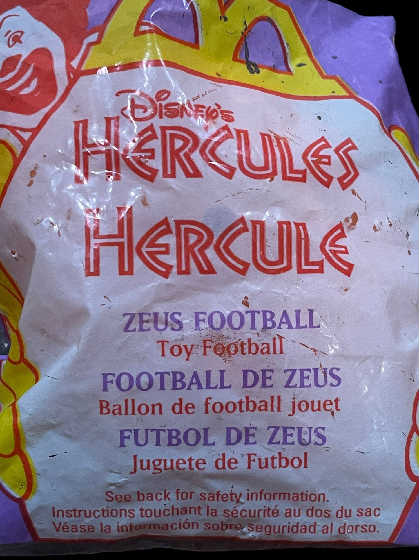 1997 Hercules Zeus Football McDonald's Happy Meal Toy