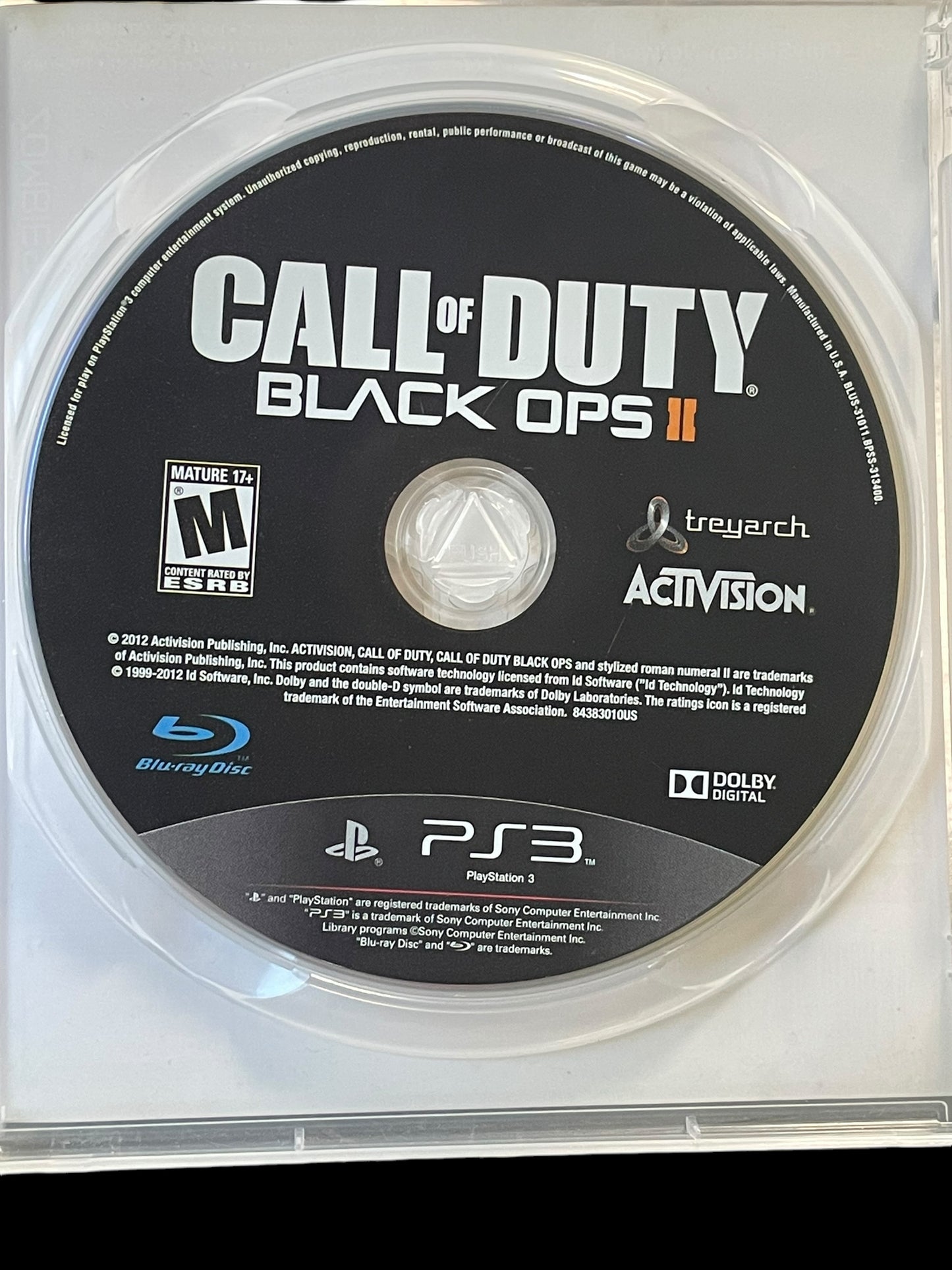 2012 Call of Duty Black Ops 2 Sony PS3 Playstation 3 Complete Game