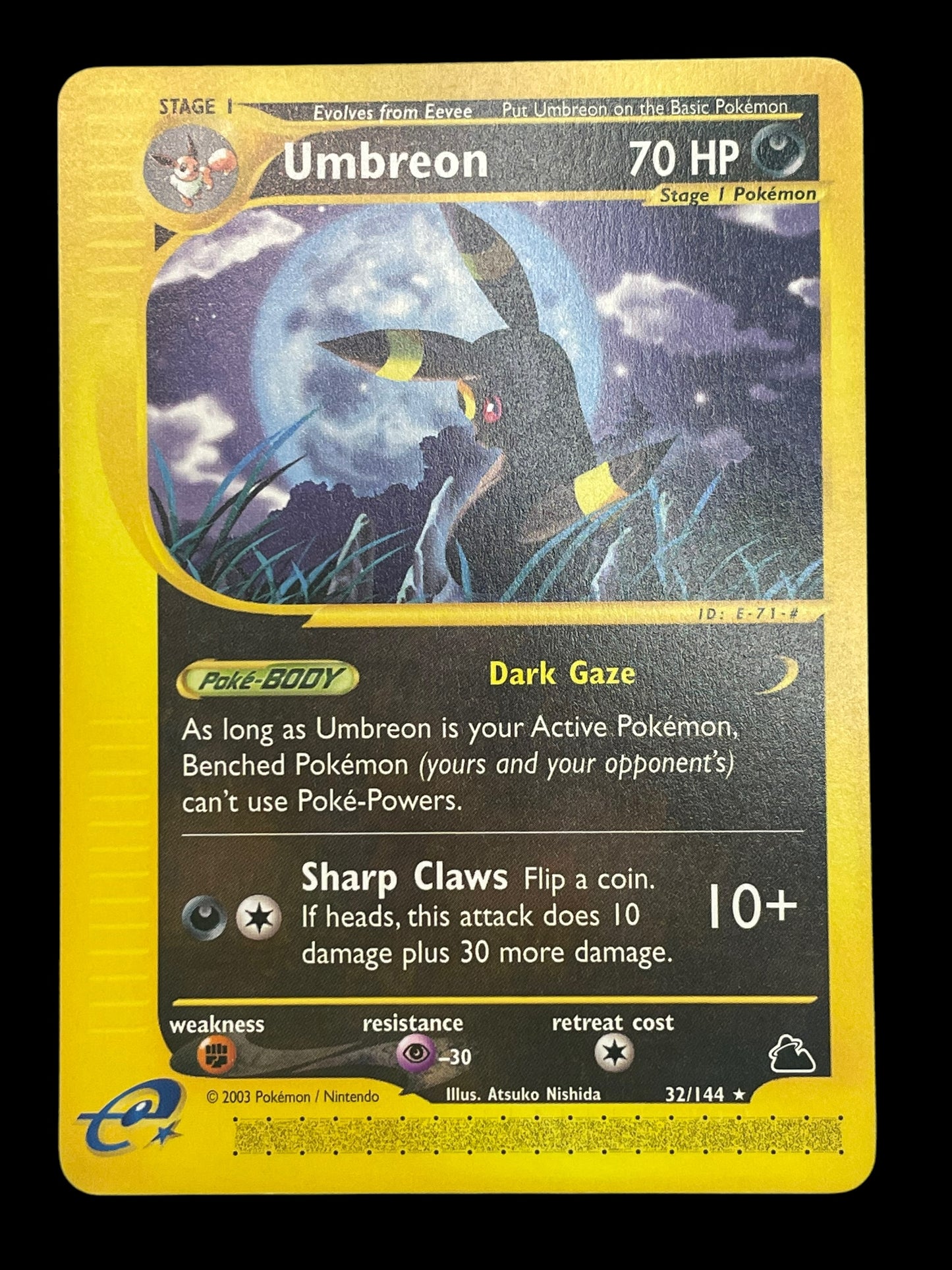 Umbreon #32 Pokemon Skyridge Graded MINT 9