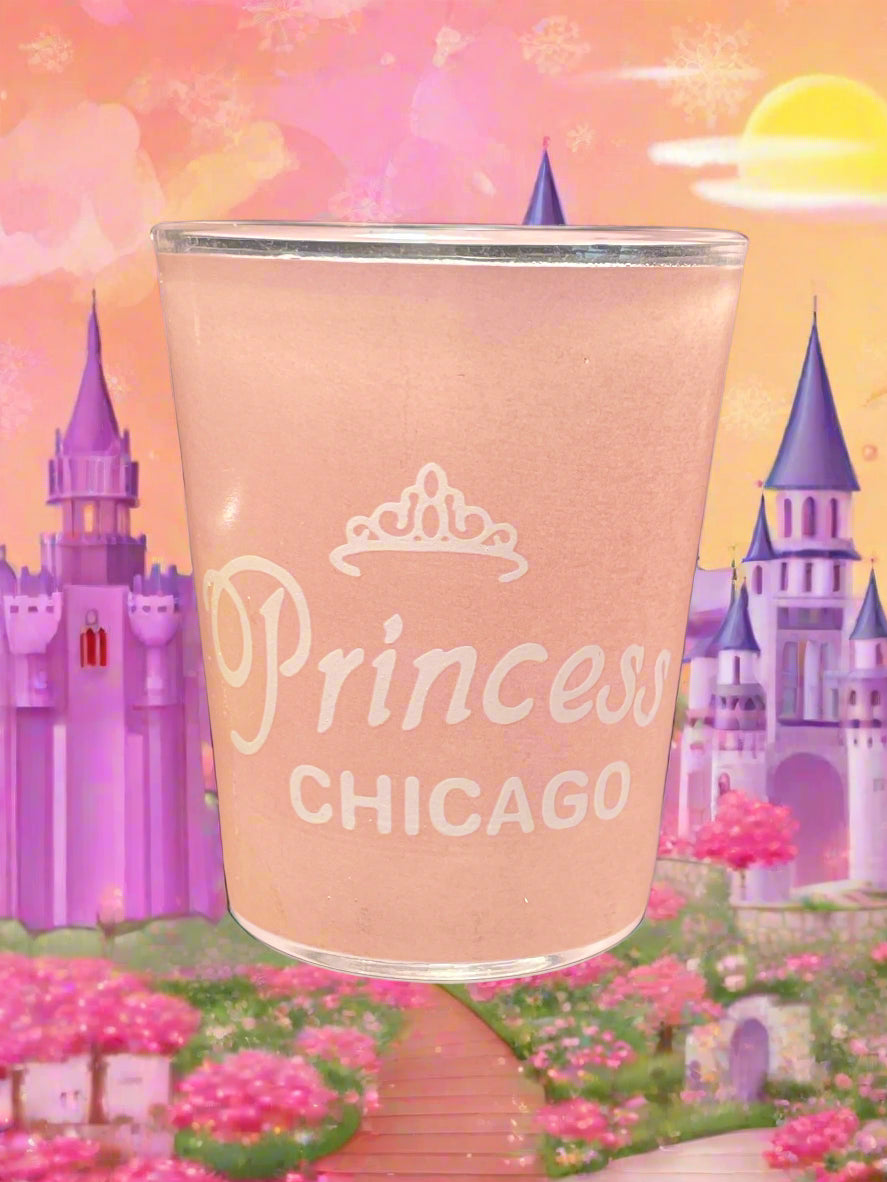 Crown Princess Chicago Pink Souvenir Shot Glass