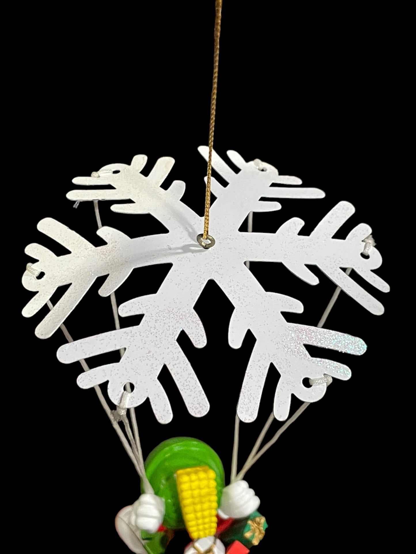 1998 Warner Bros Marvin The Martian Christmas Ornament Snowflake Parachute