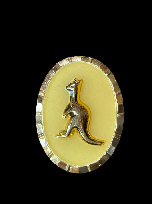 Vintage Gold Tone Kangaroo Brooch Pin