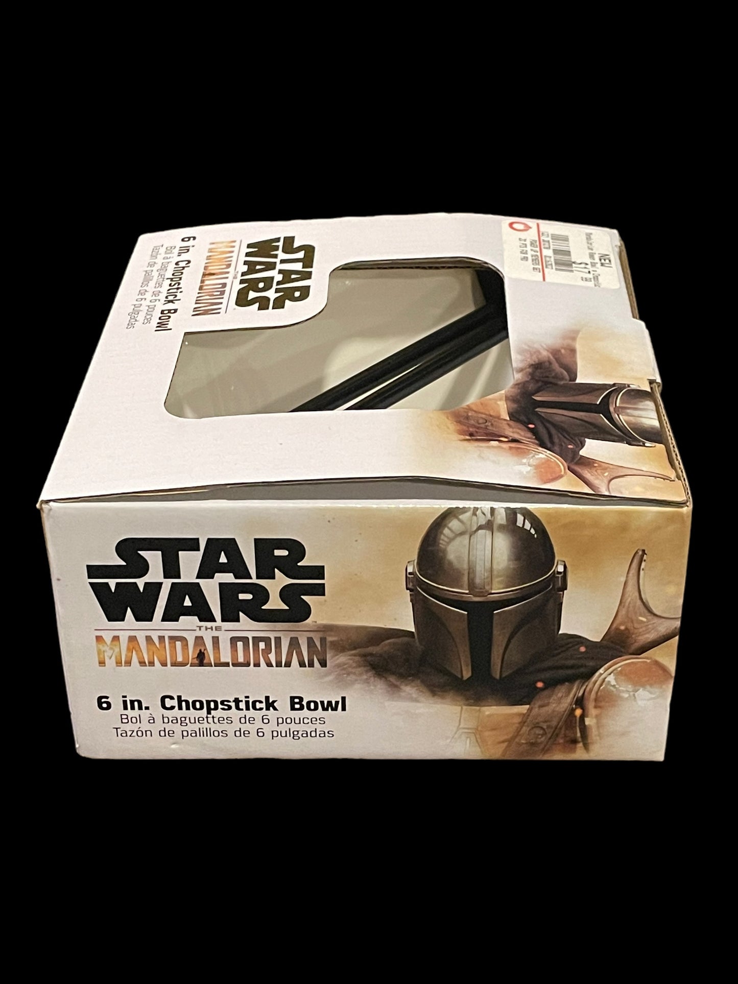 Star Wars The Mandalorian Din Djarin Ceramic Ramen Bowl W/ Chopsticks 6 inches