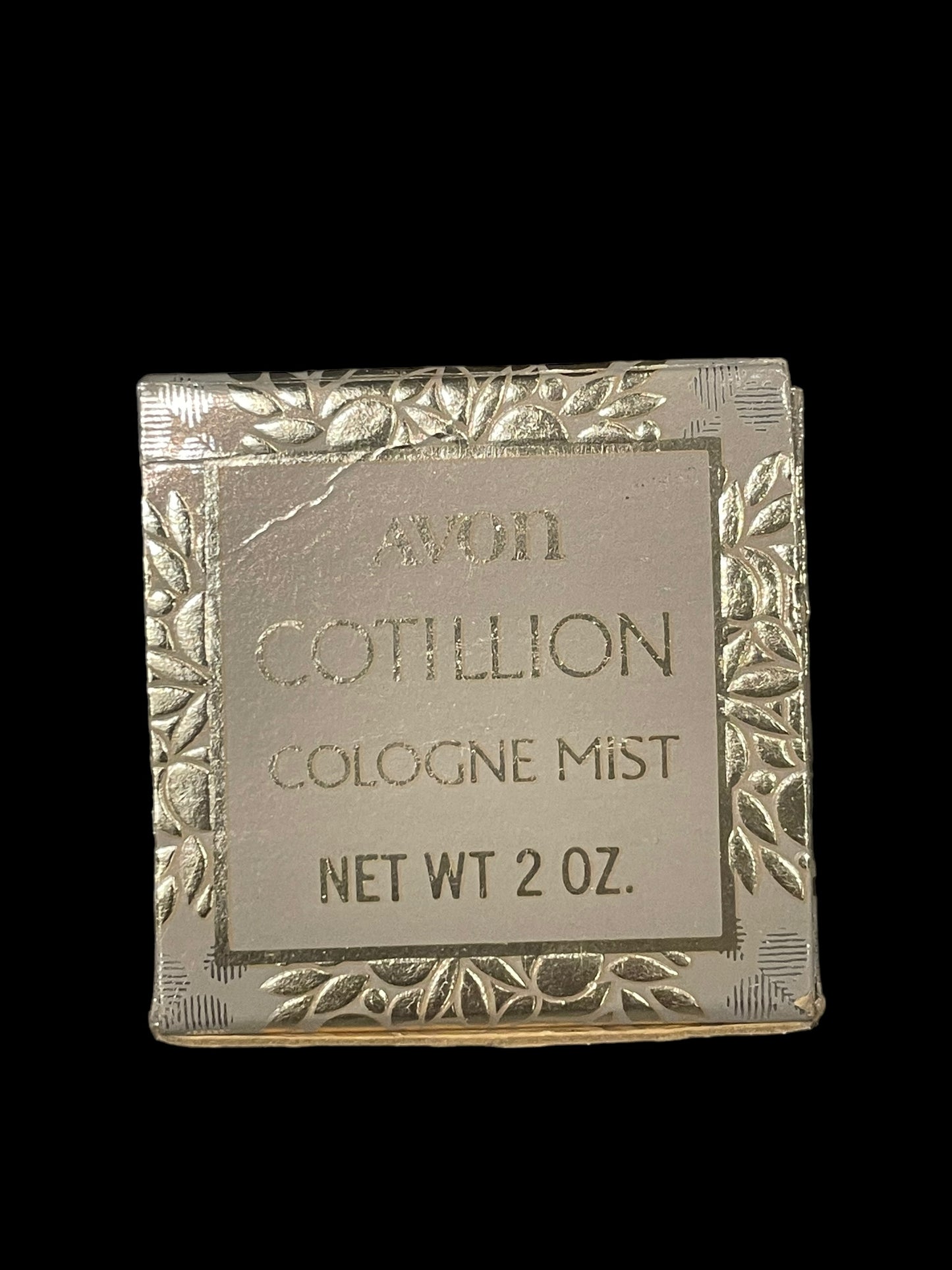 Avon Cotillion Cologne Mist 2oz Cornucopia Pattern Box Empty Bottle