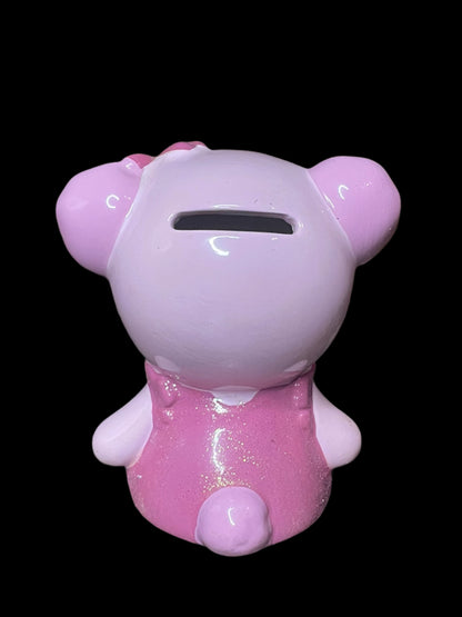 Rare Cute 2002 Sanrio Hello Kitty Pinki Lili Ceramic Piggy Bank Discontinued Character