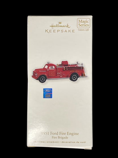 2010 Hallmark Keepsake Ornament 1951 Ford Fire Engine, Fire Brigade #8