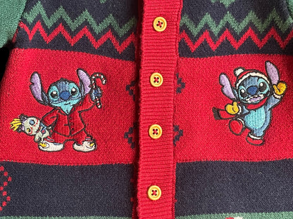 Disney Stitch 3 Month Infant Intarsia Christmas Sweater