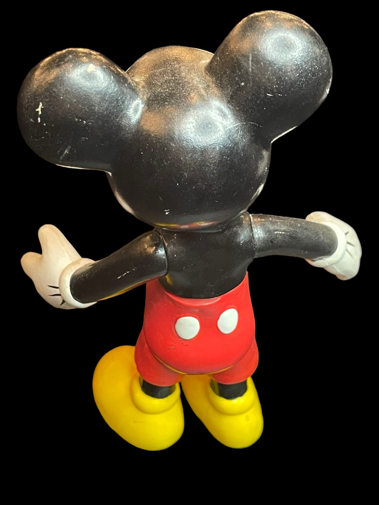 Vintage Disney Mickey Mouse Vinyl 6 1/2" Articulated Toy Figure Poseable