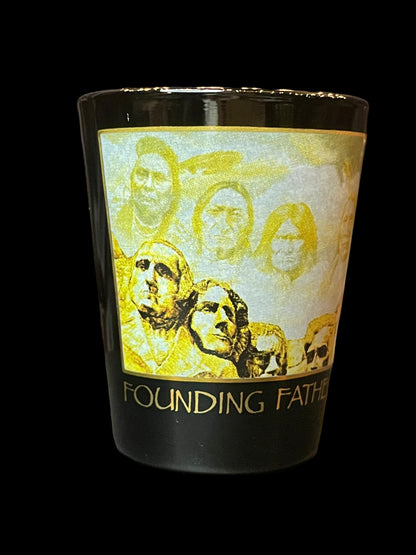 Native American Founding Fathers Mount Rushmore Shot Glass