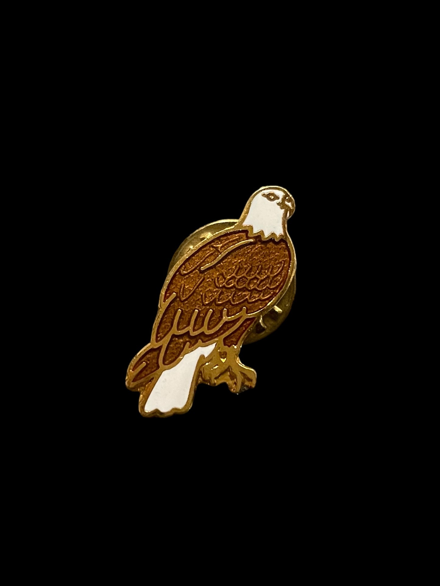 Vintage American Eagle with Gold Lining Brooch Pin