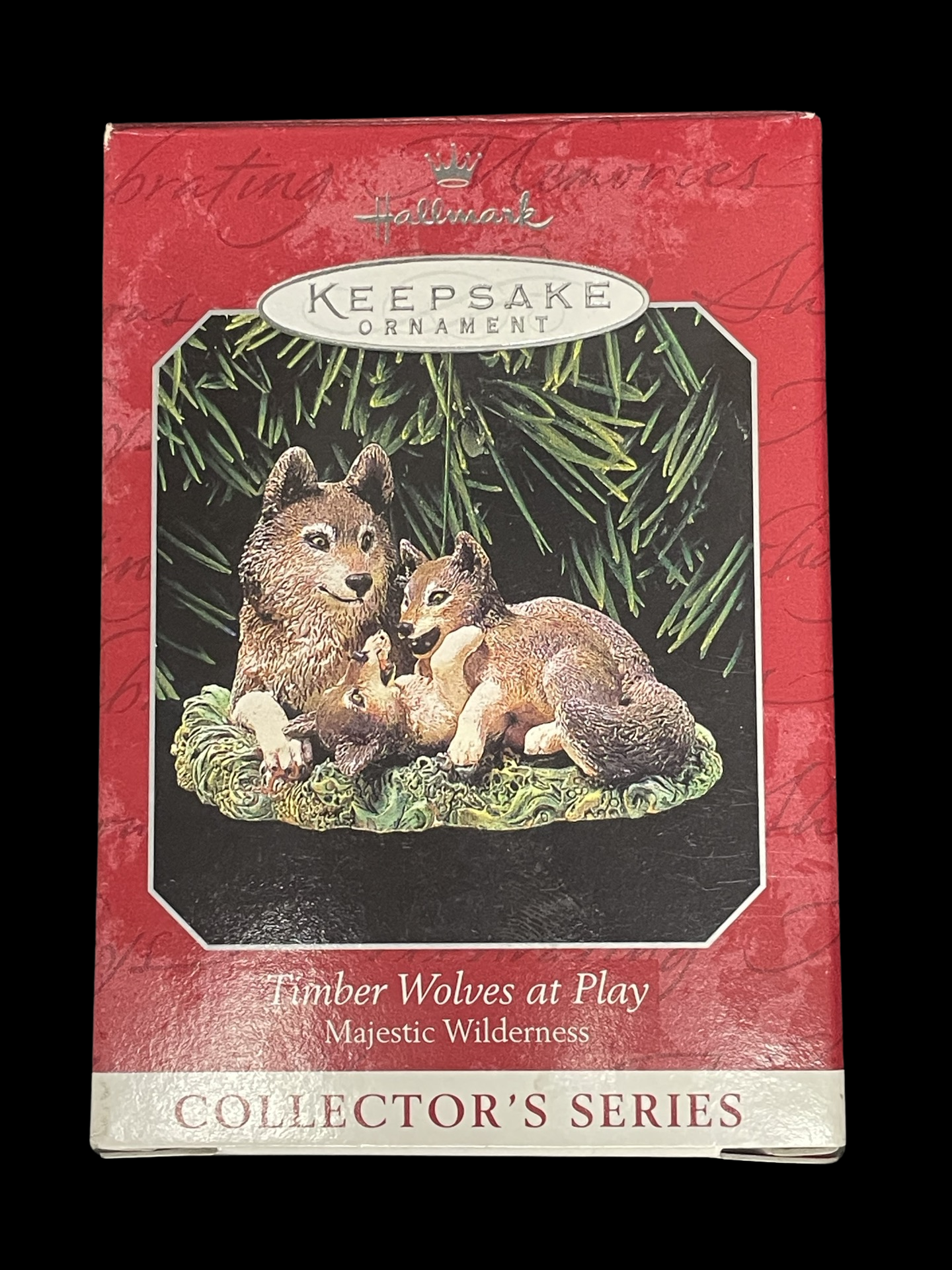 1998 Hallmark Keepsake Ornament Timber Wolves at Play, Majestic Wilderness #2