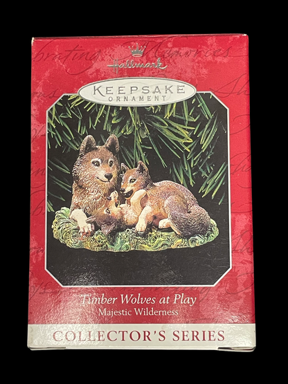 1998 Hallmark Keepsake Ornament Timber Wolves at Play, Majestic Wilderness #2