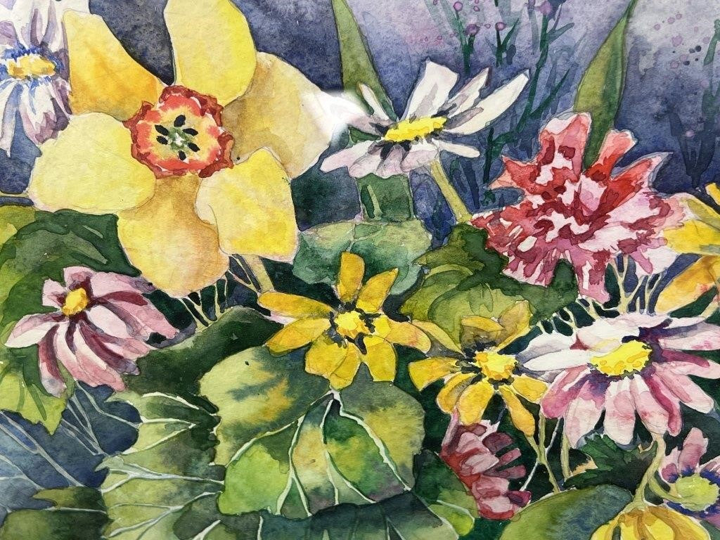 Donna M. Vogelheim Mixed Bouquet Watercolor Painting