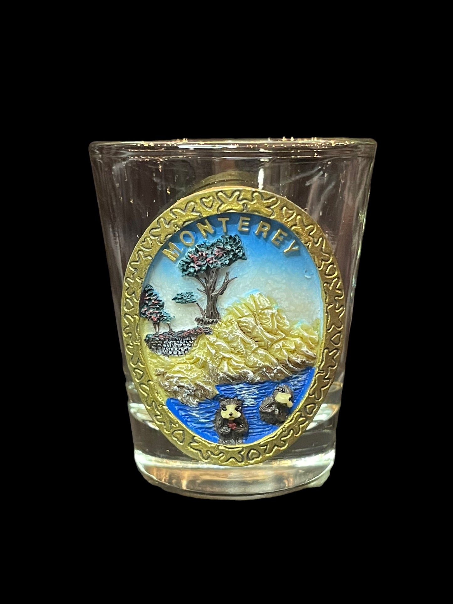 Monterey Black Bears 3D Art Shot Glass