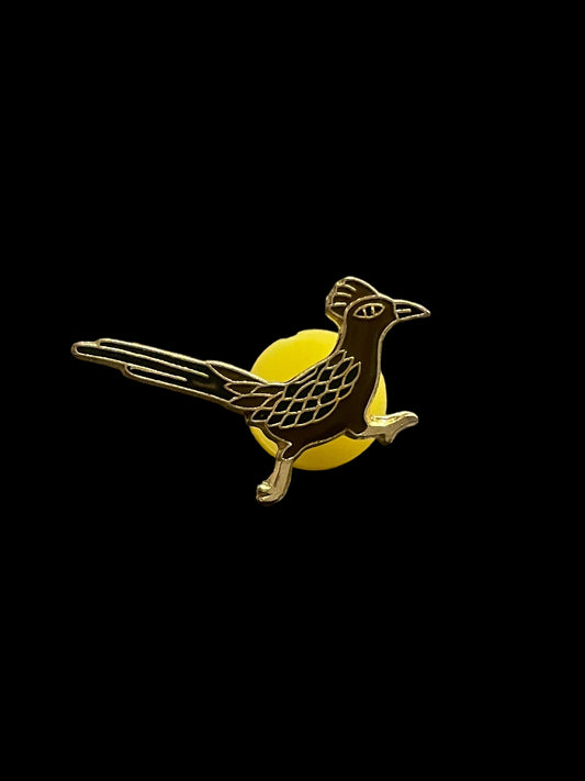 Vintage Mini Roadrunner Bird Brooch Pin