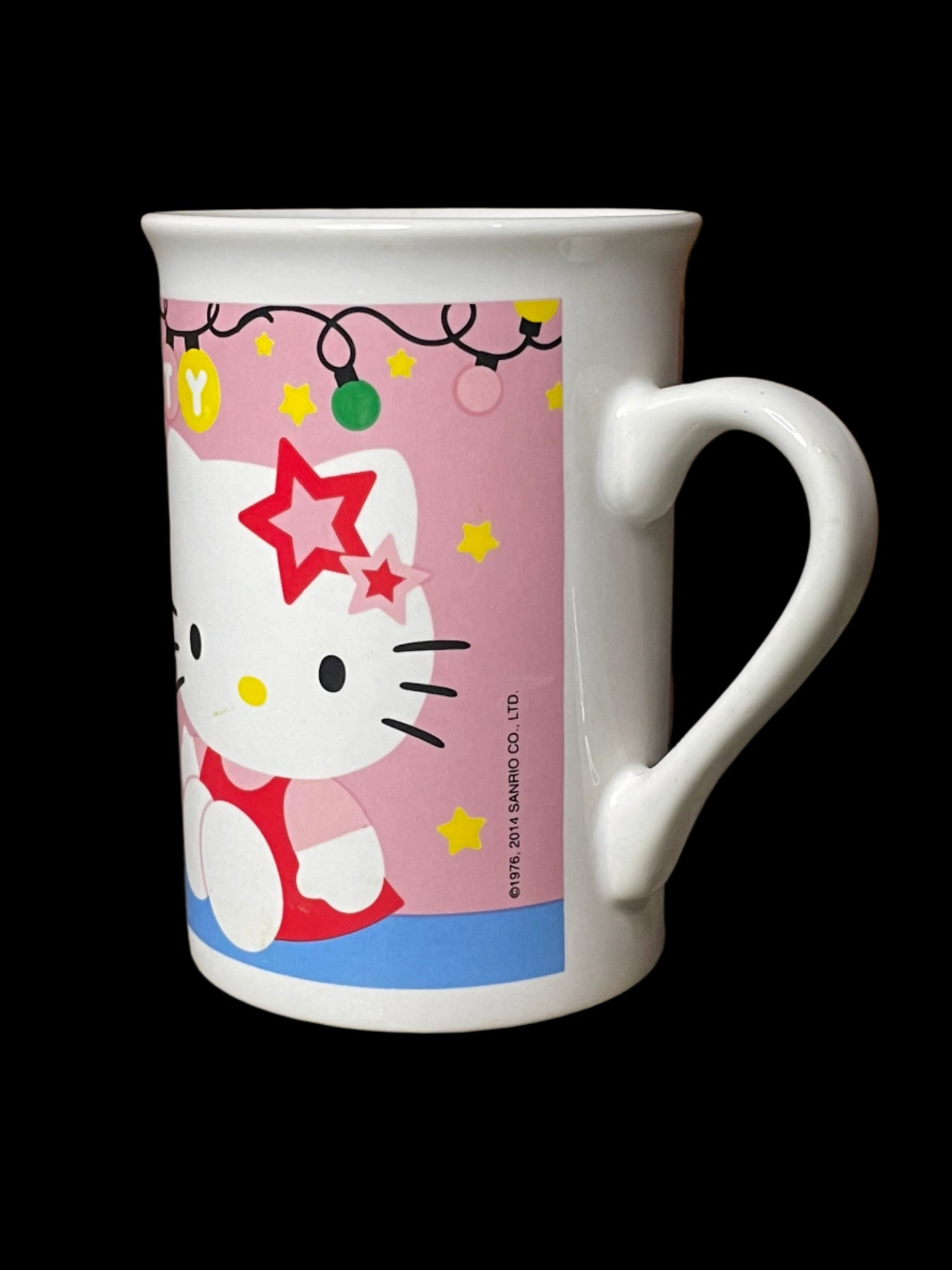 Pair of 2014 Sanrio Hello Kitty Christmas Party Collectible Ceramic Mugs