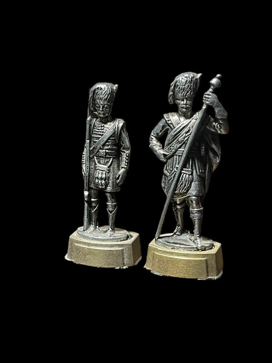 Vintage Metal Scottish Soldier Figurines