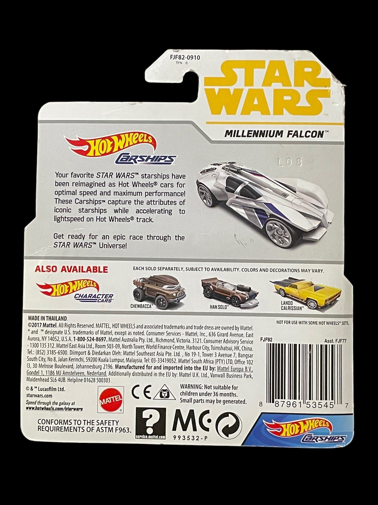 2017 Hot Wheels Star Wars Character Cars Millennium Falcon