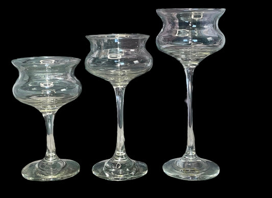 Vintage Le Smith Glass Co. Firefly II Salad Oil Burning Candle Glasses