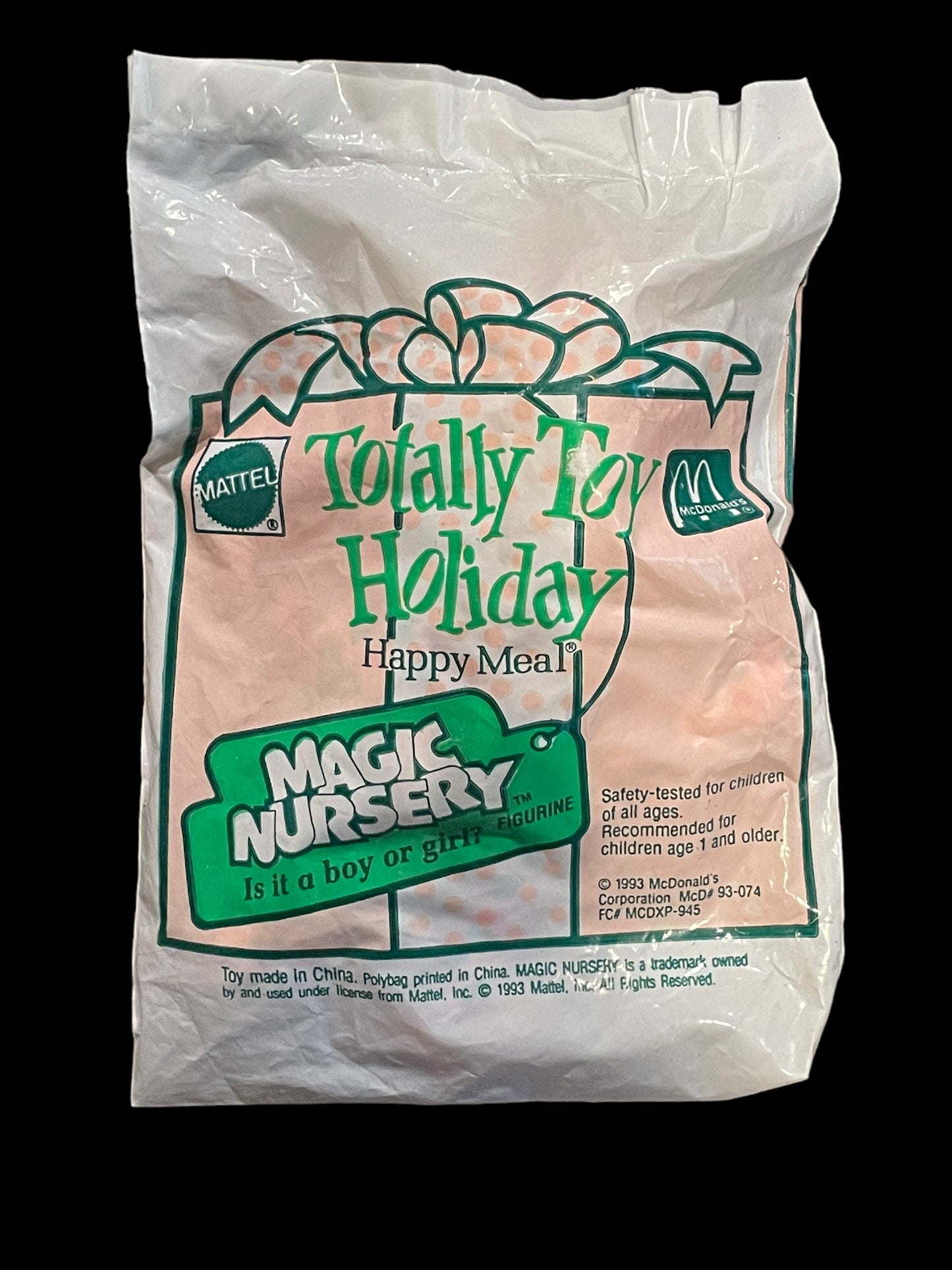 1993 Totally Toy Holiday Magic Nursery McDonald's Happy Meal Toy