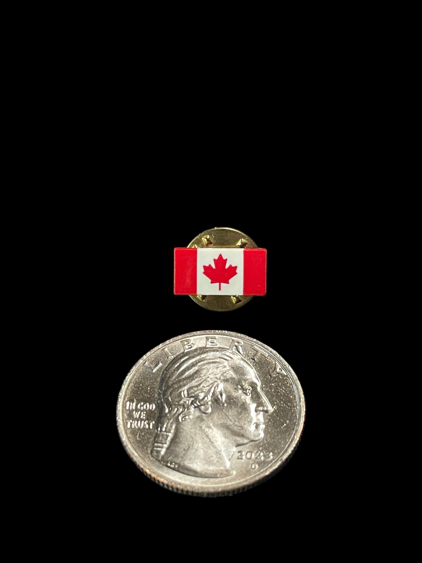 Vintage Maple Leaf Canadian Flag Mini Brooch Lapel Pin