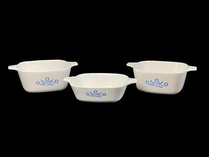 Vintage Corning Ware Small Casserole Dish Set 3