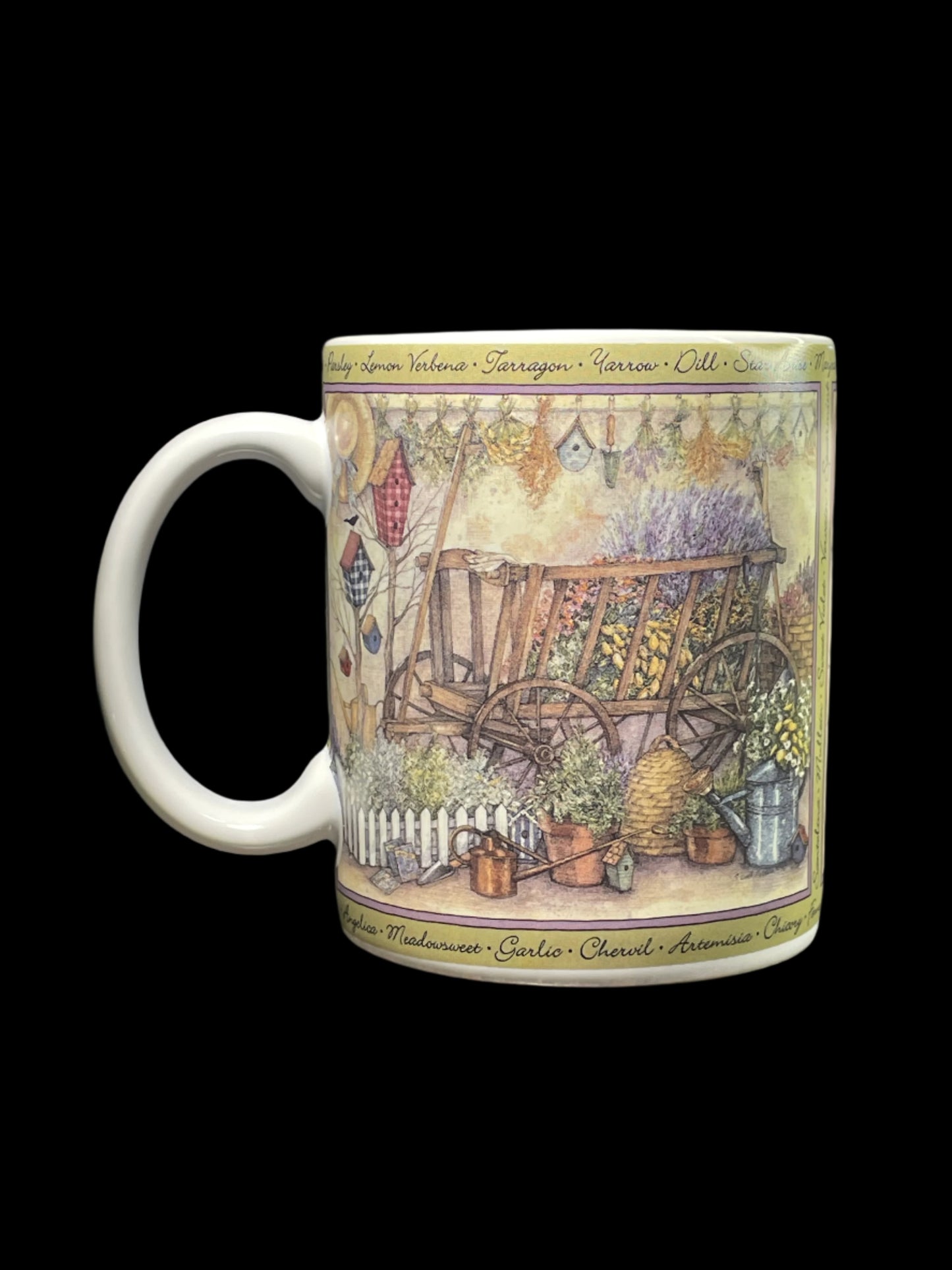 1997 Lang and Wise The Herb Wagon by Sherri Baldwin Collector Coffee Mug