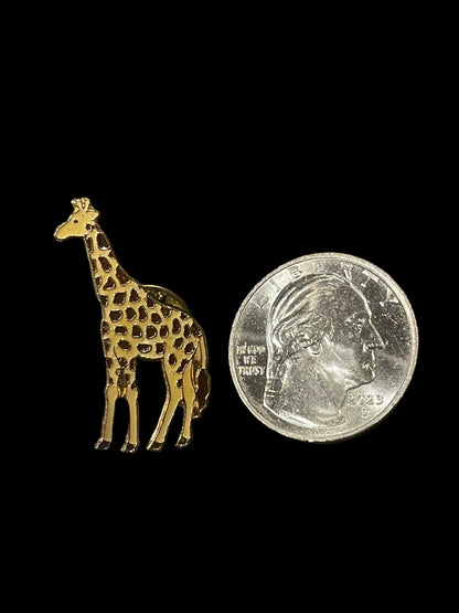 Vintage Giraffe Enamel Brooch Pin