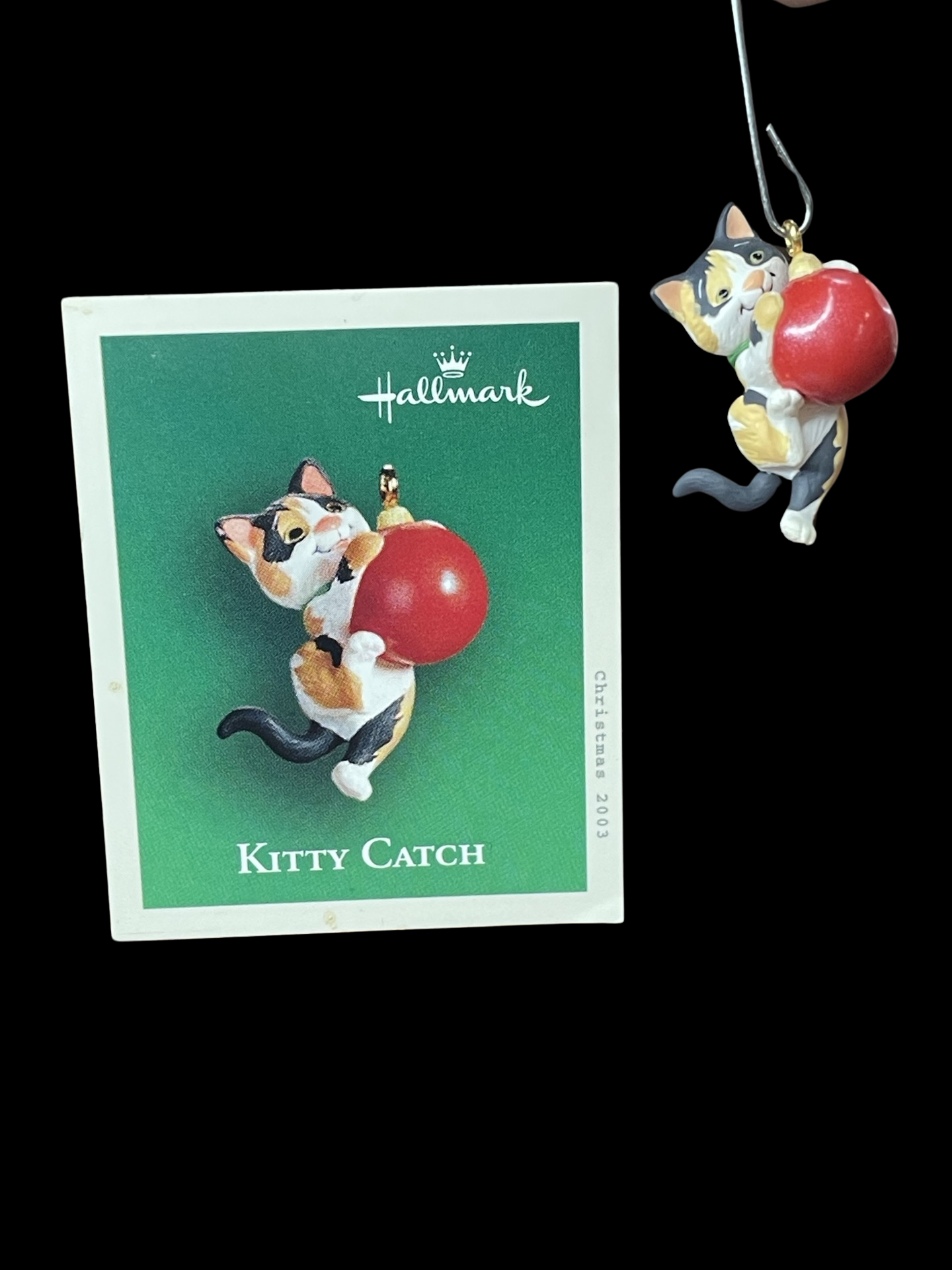 2003 Hallmark Keepsake Ornament Kitty Catch, Miniature