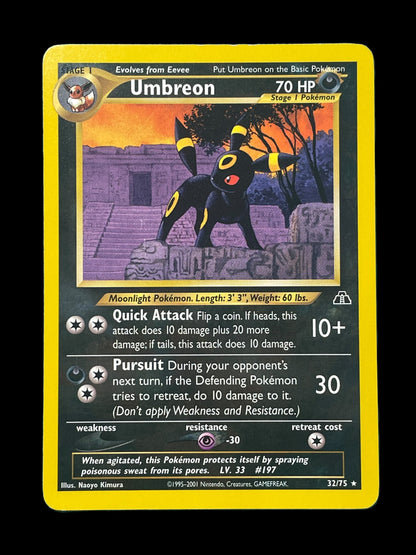 Umbreon #32 Pokemon Neo Discovery Graded NM MINT 8