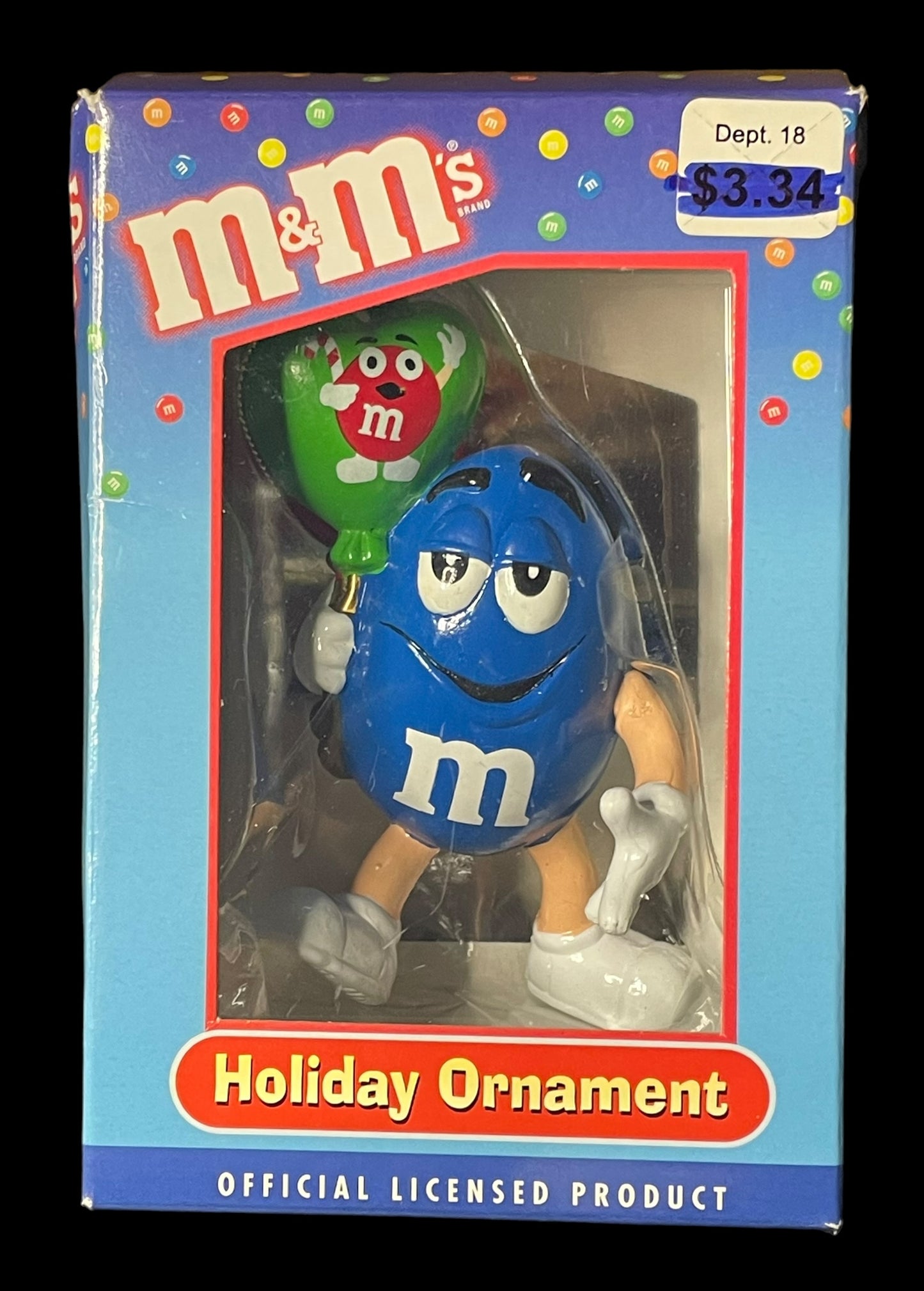 Kurt Adler Blue M&M Christmas Holiday Ornament