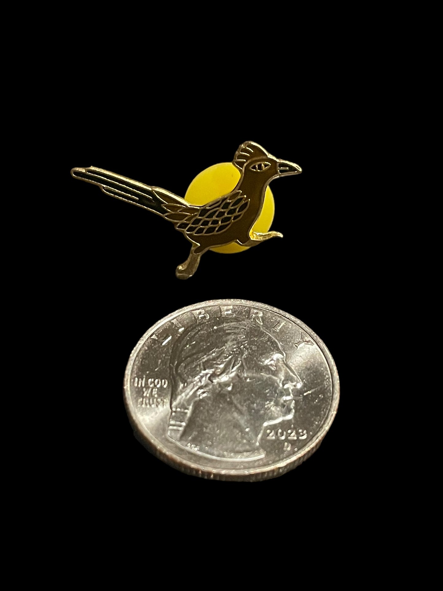 Vintage Mini Roadrunner Bird Brooch Pin