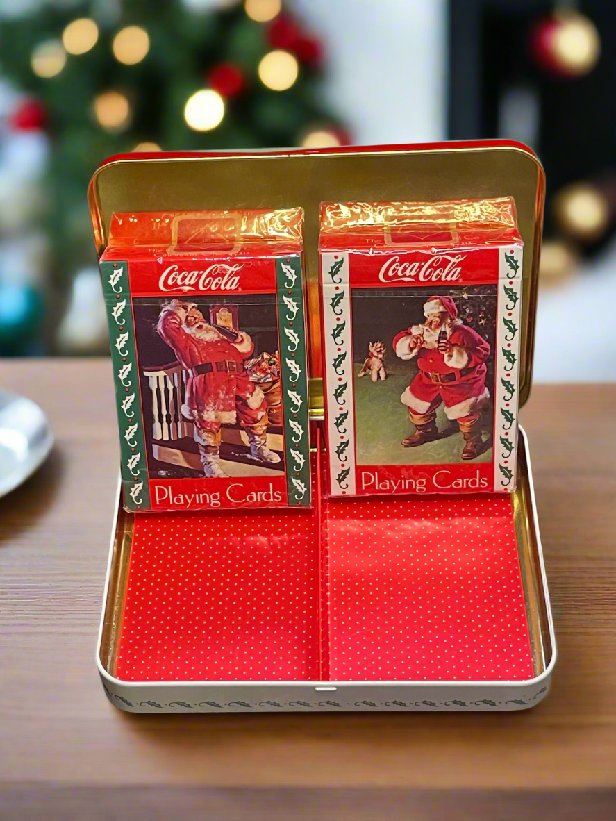 1993 Christmas Holiday Limited Edition 2 Deck of Coca-Cola Playing Cards