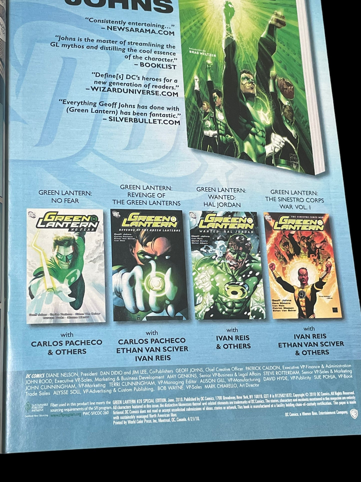 Green Lantern #29 June 2010 DC Comics Book